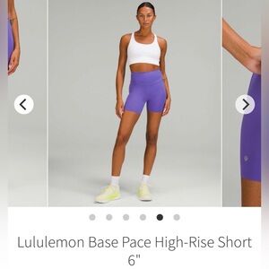 lululemon athletica Base Pace High-Rise Bike Shorts — Purple